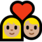 Couple With Heart - Medium Light emoji on Microsoft